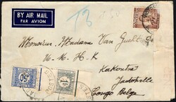 1941, Southern Rhodesia, airmail envelope franked at 1 1/2d, sent ...