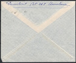 1958, Ruanda Urundi, airmail envelope, franked with (2x) 3fr+50c - ...