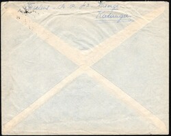1961, Katanga, airmail envelope, franked with (1x) 6,50fr - ...