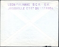 1962, Katanga, printed matter (envelope) franked with (1x) 10c, (1x) ...