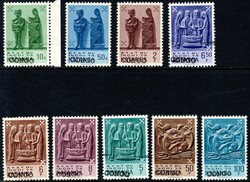 Albertville overprint, group of 74 stamps of the Katangese Art issue ...