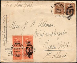 1939, USA Canal Zone, envelope, franked with (block of 4 stamps) 1/2c ...