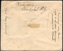 1939, USA Canal Zone, envelope, franked with (block of 4 stamps) 1/2c ...