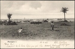 1904, German Morocco, picture postcard, franked with 10c on 10p red - ...