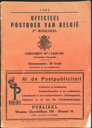 "Officieel postboek van België - 2de boekdeel", 1965, 306pg, reliure ...