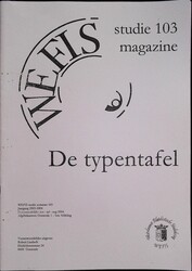"De typentafel", édition WEFIS-STUDIE 103, 2004, 26pg, syllabus, ...