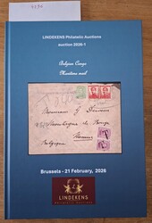 catalogue de vente Lindekens Philatelic Auctions "Belgian Congo - ...
