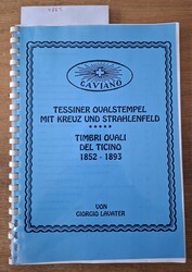 G. Lavater, "Tessiner ovalstempel mit kreuz und strahlenfeld - Timbri ...