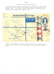Trucial States 1948 registered cover from Dubai to Sweden 1948 (19 ...