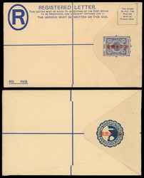 Malaya Japanese Occupation 1942 three registered Postal Stationery ...