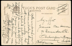 1922 postcard of Victoria Falls, bearing 4d Admiral on picture side, ...