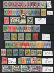 GOLD COAST: Mint on cards including 1875 to 6d, 1876 to 6d, 1882 ½d ...