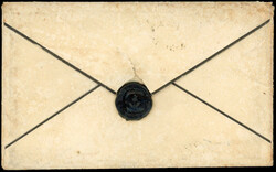 GB 1844 miniature mourning envelope to Bermuda 1844 miniature ...