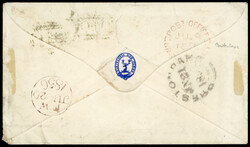 GB 1856 1d red strip on cover with Crimea OXO 1856 (9 June) ...