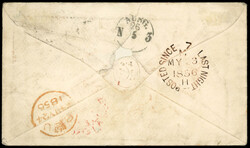 GB 1856 cover to Stettin, Prussia bearing 1d (2) and 6d POSTAL ...