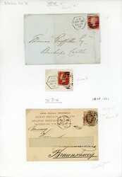 GB 1870-1900 Late Fee hexagonal datestamp group of covers 1870-1900 ...
