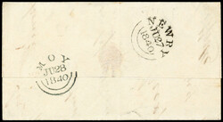 GB 1d black Plate 4 marginal example used on cover 1840 entire letter ...
