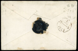 GB 1840 1d black, Plate 5 (BC), on cover to Durham 1840 1d black, ...