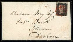 2865100: Grossbritannien 1840 1d schwarz - Einheit mit Plattennummer