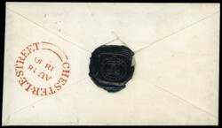 GB 1840 1d black, Plate 6 (DJ), on mourning cover to Durham 1840 1d ...