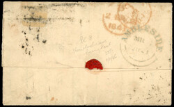 GB 1841 1d black cover with Hawkshead Penny Post 1841 (1 March) ...