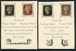 2865100: 大不列顛1840黑便士 - Plate number set