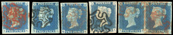 2865110: La Grande-Bretagne 1840 bleu 2d - Plate number set