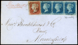 2865120: Grossbritannien 1841 1d und 2d - Einheit mit Plattennummer