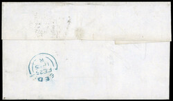 GB 1855 1d red perf 7 on cover 1855 1d red QA used on lettersheet, no ...