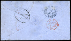 GB 1858 2d deep blue cover to Hamburg 1858 (24 December) envelope ...