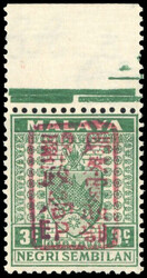 Malaya Japanese Occupation 1942 (3 Apr) Negri Sembilan 3c green, chop ...