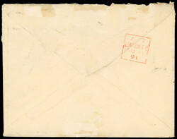 Falkland Islands 1891 SG 8a 2½d rate bisect cover to UK 1891 (JY 11) ...