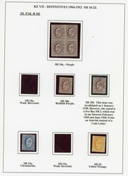 Falkland Islands SG 43-48 collection 1904-12 set to 1s display ...