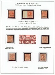Falkland Islands SG 70/72 collection mint 1918-20 War Stamp mint ...