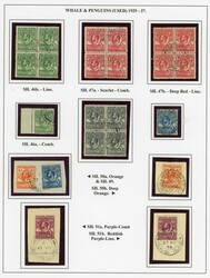 Falkland Islands SG 116/126 used 1929-37 Whale and Penguin set used ...