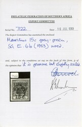 Mauritius SG E6b 1904 Express 15c surcharge double used Express ...