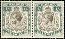 Nigeria Revenue 1916 DLR Keyplate wmk MCA 1s grey and green MINT ...