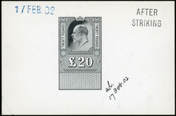GB Unappropriated Die KEVII £20 Die proof Unappropriated Dies. KEVII ...