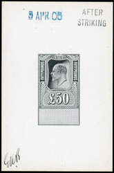GB Unappropriated Die KEVII £50 Die proof Unappropriated Dies. KEVII ...