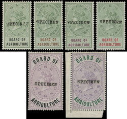 GB Board of Agriculture 1889 Specimen set Board of Agriculture. 1889 ...