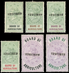 GB Board of Agriculture: 1889 1s to £5 set of six Booth 32/7 Board ...