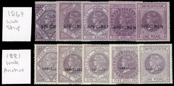 GB Companies Registration 1867 Cancelled and 1881 Specimen sets to ...