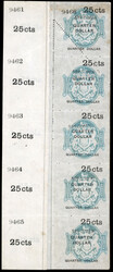 GB Consular Service "25cts" pale blue complete Pane 'SPECIMEN' ...