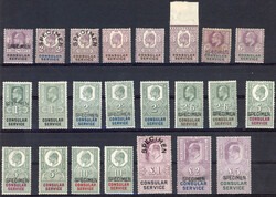 GB Consular Service 1902-16 group Consular Service. 1902 group to 10s ...