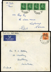 BOIC Eritrea 1948-50 Forces mail 1948-50 small group of Forces Mail ...