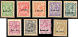British Levant - Field Office in Salonica set of 8 hinged mintField ...