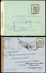 Brunei WW2 Censor covers 1940-1 censor covers, two to UK and two to ...