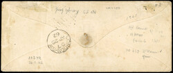 Ceylon SG 33 1862 cover from Galle to London with 1861-64 rough perf ...