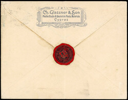Cyprus 1922 Photo Goods Dealer envelope used to Berlin 1932 envelope ...