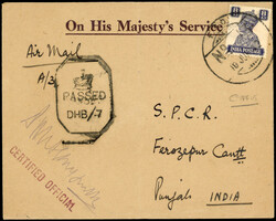 Cyprus 1942 Indian Forces cover Indian Forces. 1942 OHMS envelope ...